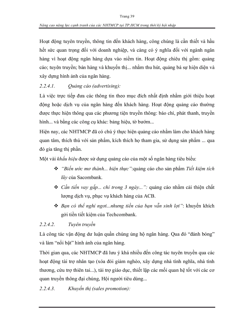 image for page Nâng cao năng lực cạnh tranh của các ngân hàng TMCP tại Thành phố Hồ Chí Minh trong thời kì hội nhập