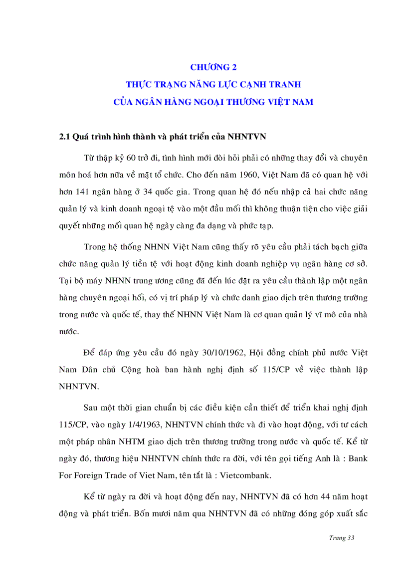 image for page Nâng cao năng lực cạnh tranh của Ngân hàng Ngoại thương Việt Nam trong hội nhập kinh tế Quốc tế