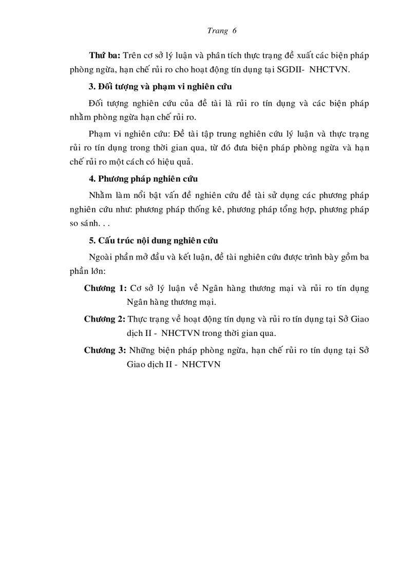 image for page Thực trạng rủi ro tín dụng và các biện pháp phòng ngừa hạn chế rủi ro tín dụng tại Sở giao dịch II Ngân Hàng Công Thương Việt Nam