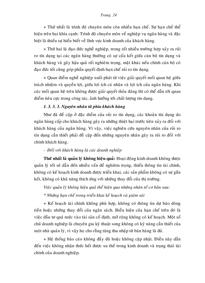 image for page Thực trạng rủi ro tín dụng và các biện pháp phòng ngừa hạn chế rủi ro tín dụng tại Sở giao dịch II Ngân Hàng Công Thương Việt Nam