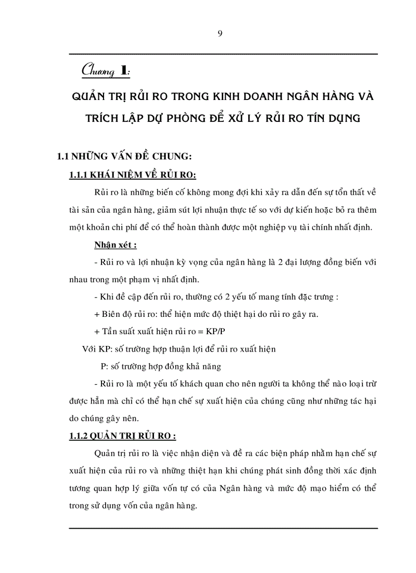 image for page Trích lập và sử dụng dự phòng để xử lý rủi ro tín dụng trong hoạt động kinh doanh của Ngân hàng TMCP Đệ Nhất