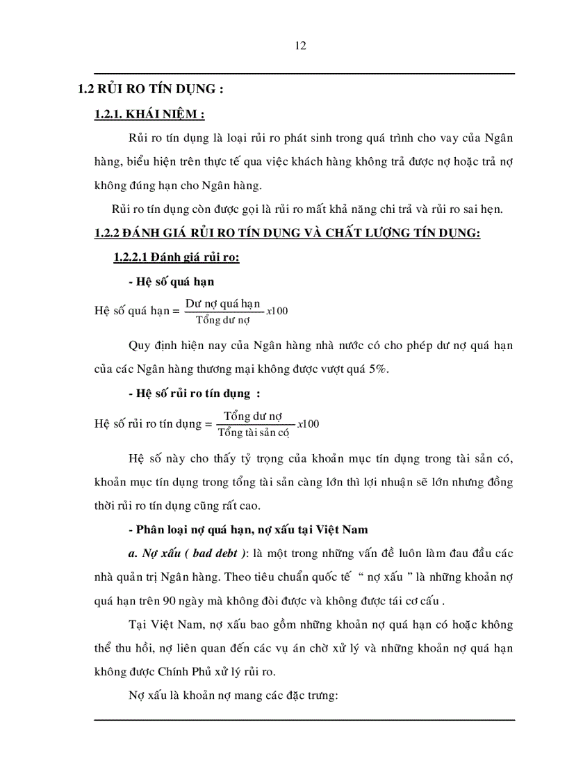 image for page Trích lập và sử dụng dự phòng để xử lý rủi ro tín dụng trong hoạt động kinh doanh của Ngân hàng TMCP Đệ Nhất