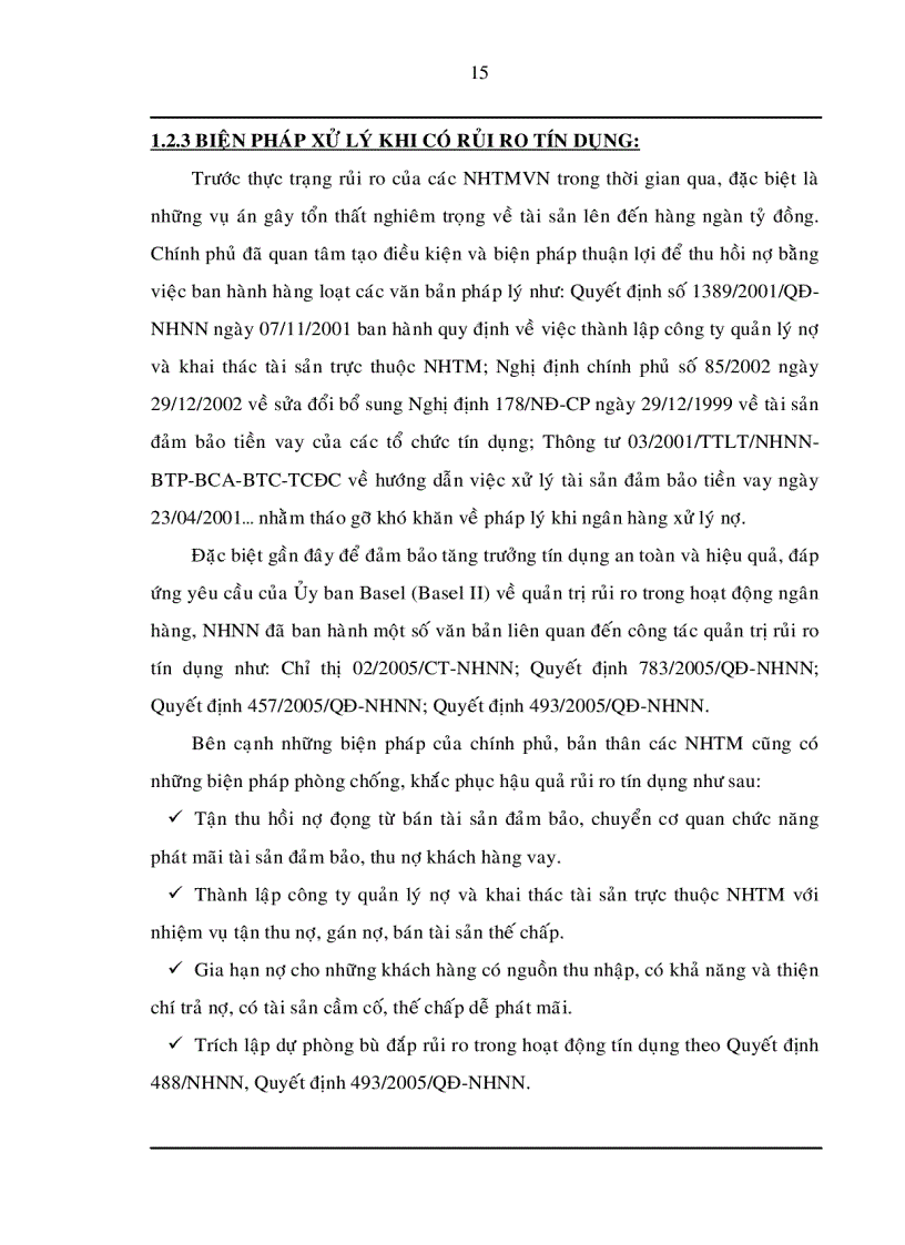 image for page Trích lập và sử dụng dự phòng để xử lý rủi ro tín dụng trong hoạt động kinh doanh của Ngân hàng TMCP Đệ Nhất