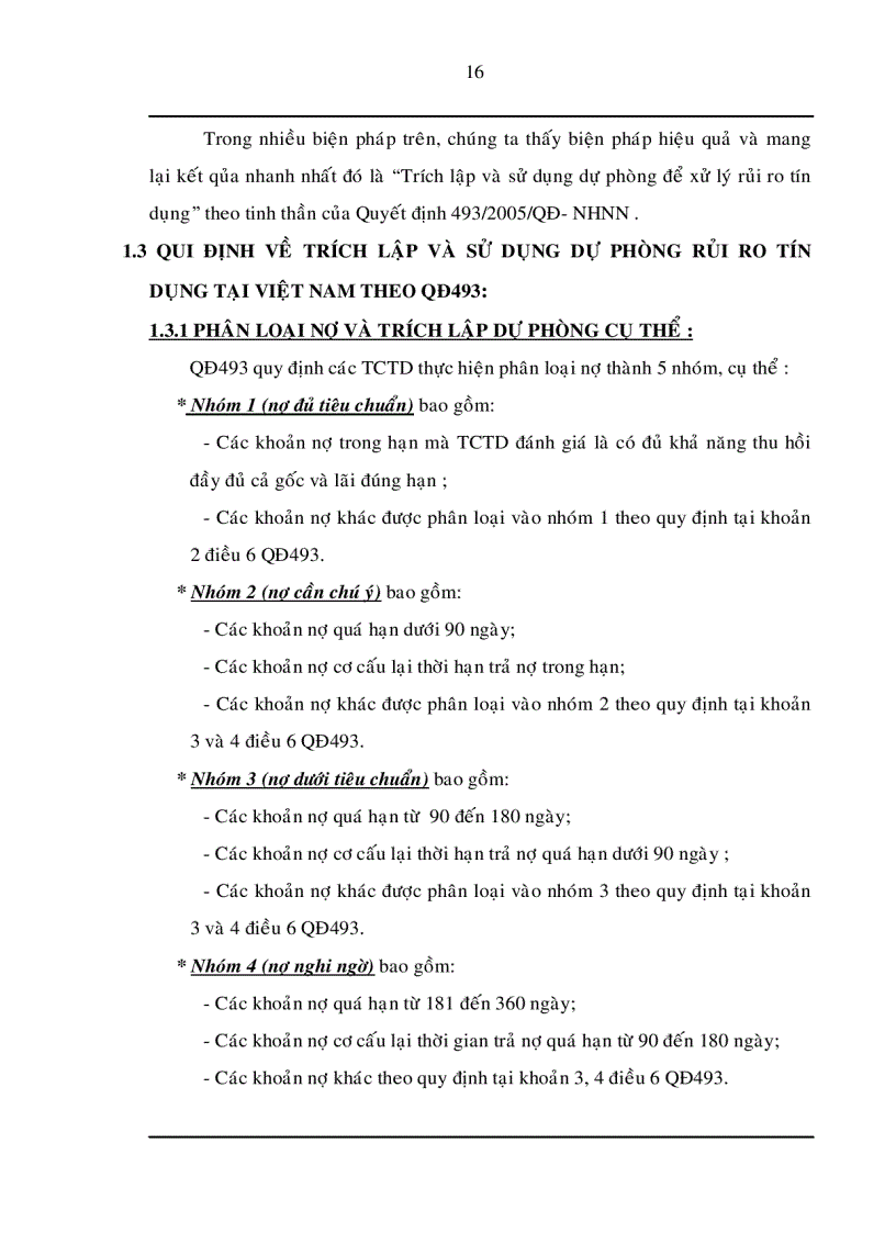 image for page Trích lập và sử dụng dự phòng để xử lý rủi ro tín dụng trong hoạt động kinh doanh của Ngân hàng TMCP Đệ Nhất