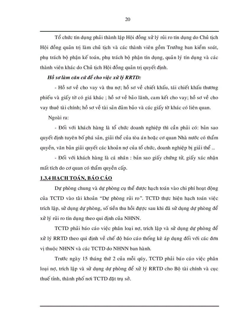 image for page Trích lập và sử dụng dự phòng để xử lý rủi ro tín dụng trong hoạt động kinh doanh của Ngân hàng TMCP Đệ Nhất