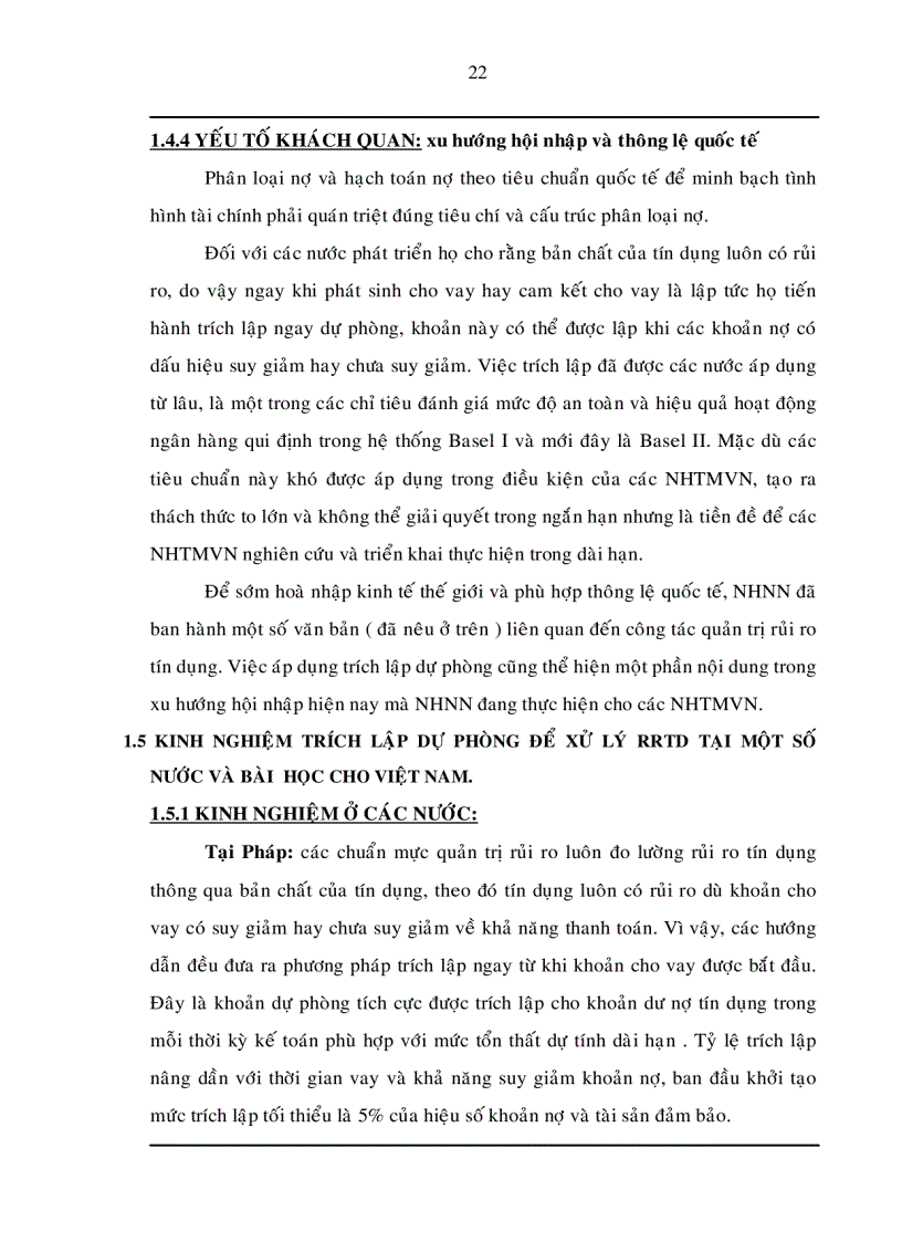 image for page Trích lập và sử dụng dự phòng để xử lý rủi ro tín dụng trong hoạt động kinh doanh của Ngân hàng TMCP Đệ Nhất