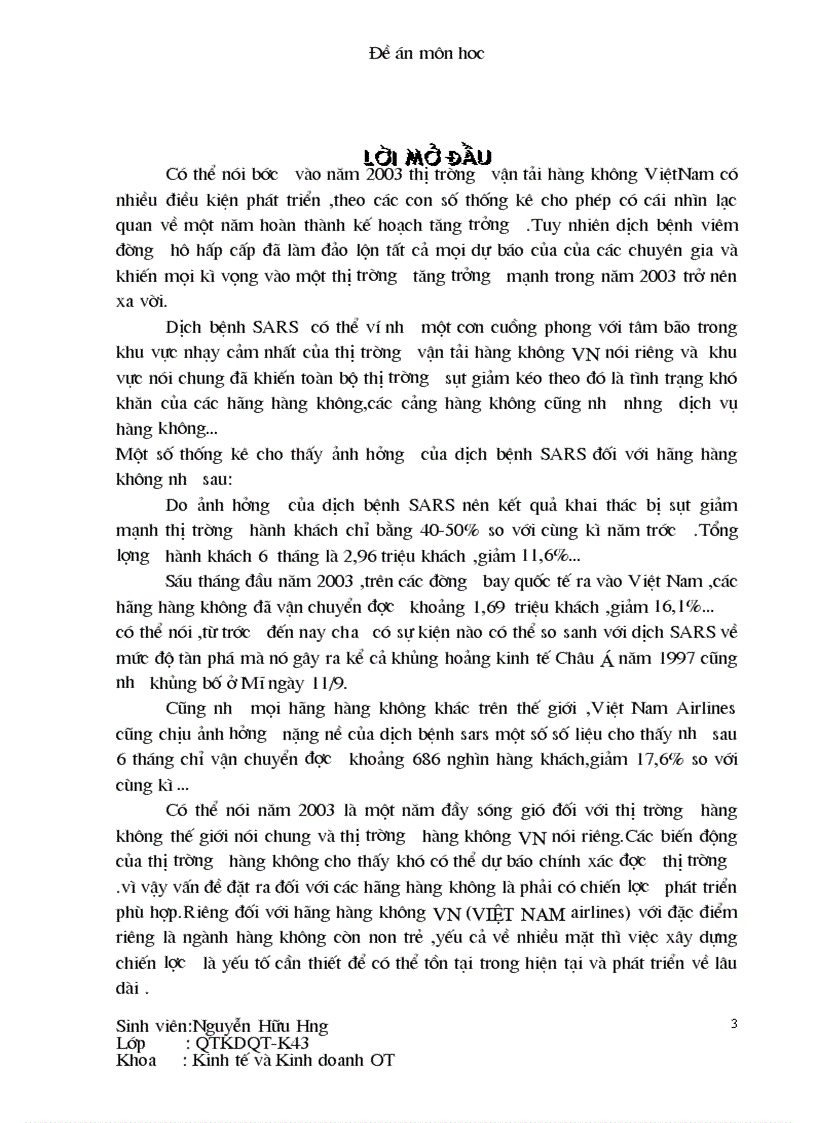 image for page Chiến lược kinh doanh của Việt Nam Airlines 1