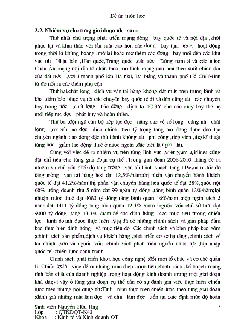 image for page Chiến lược kinh doanh của Việt Nam Airlines 1