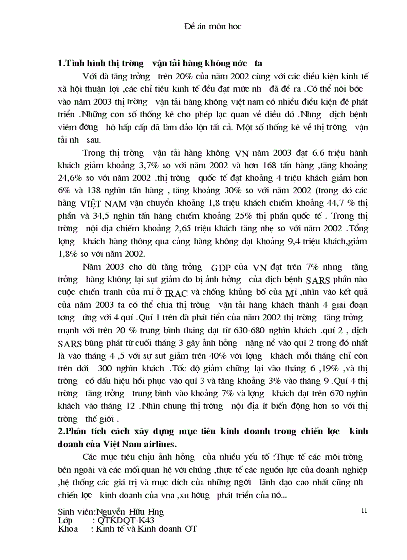 image for page Chiến lược kinh doanh của Việt Nam Airlines 1