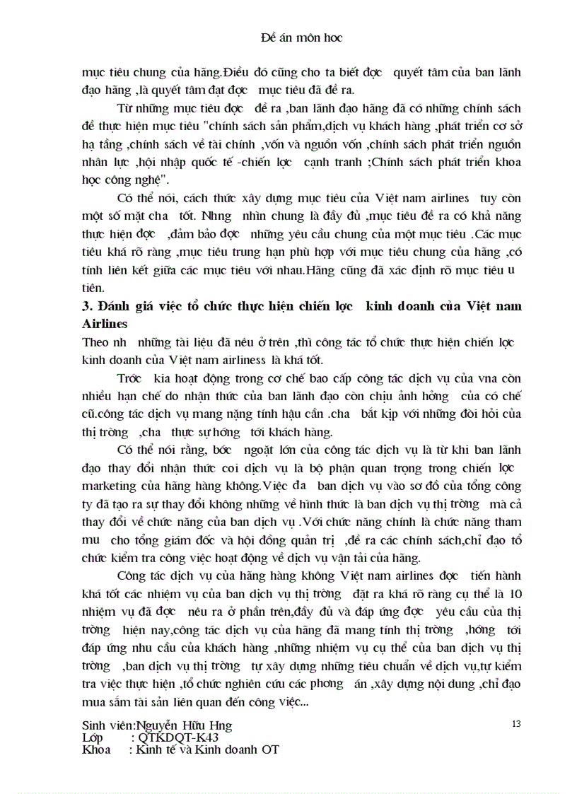 image for page Chiến lược kinh doanh của Việt Nam Airlines 1