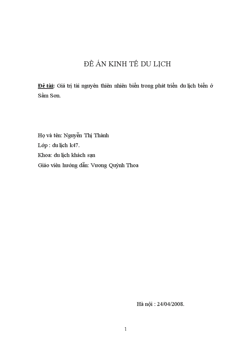 image for page Giá trị tài nguyên thiên nhiên biển trong phát triển du lịch biển ở Sầm Sơn