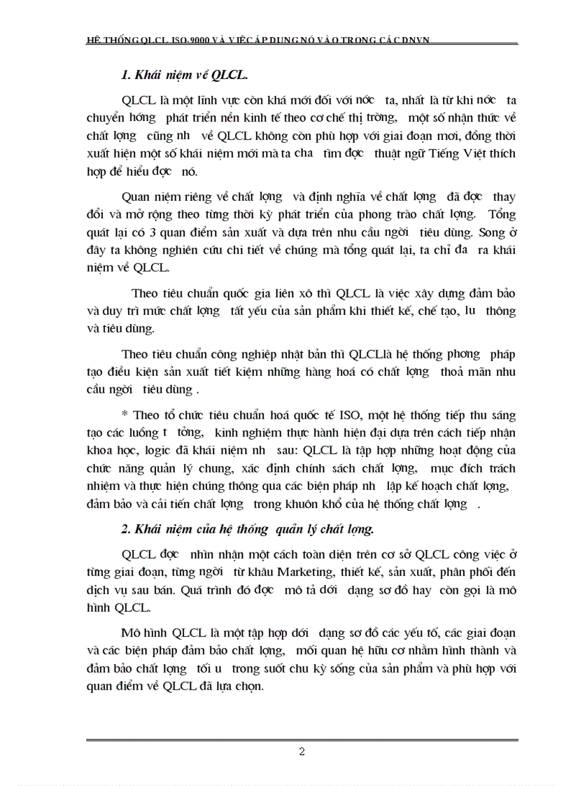 image for page Hệ thống quản lý chất lượng theo tiêu chuẩn ISO 9000 và việc áp dụng nó vào trong các DN Việt Nam