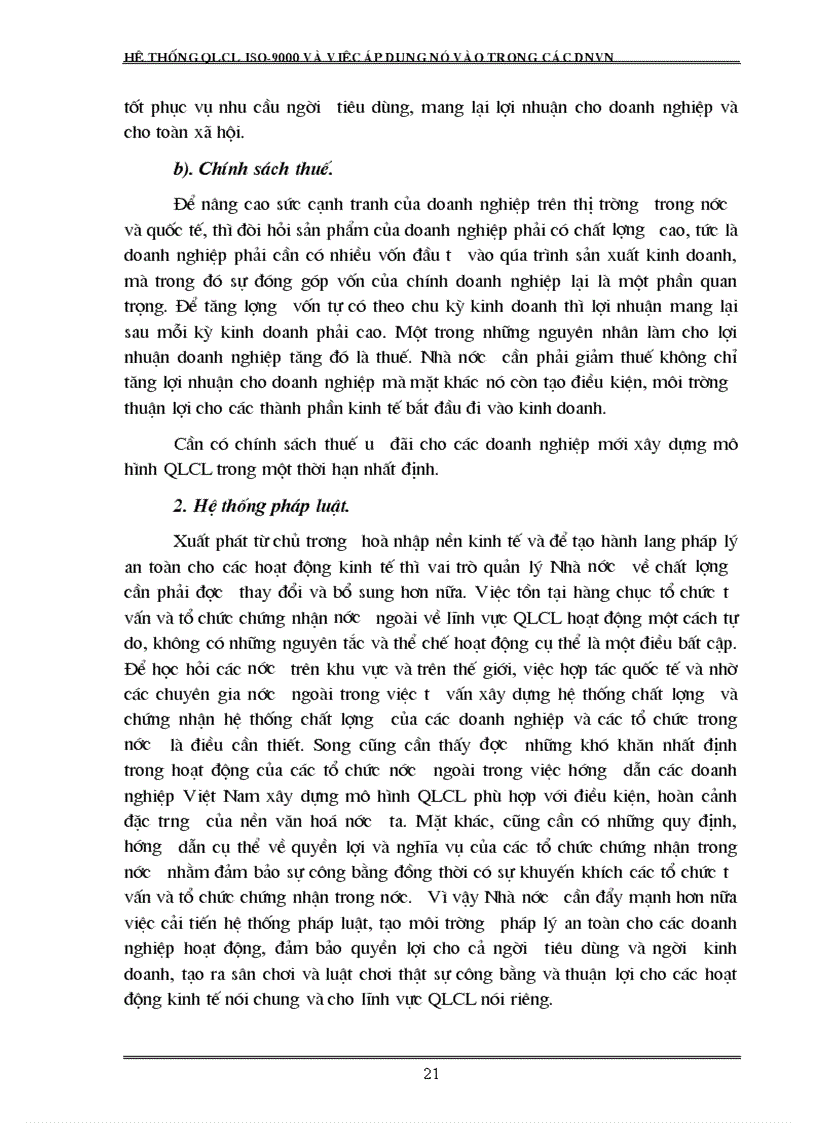 image for page Hệ thống quản lý chất lượng theo tiêu chuẩn ISO 9000 và việc áp dụng nó vào trong các DN Việt Nam