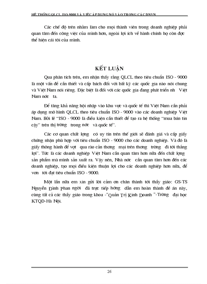 image for page Hệ thống quản lý chất lượng theo tiêu chuẩn ISO 9000 và việc áp dụng nó vào trong các DN Việt Nam