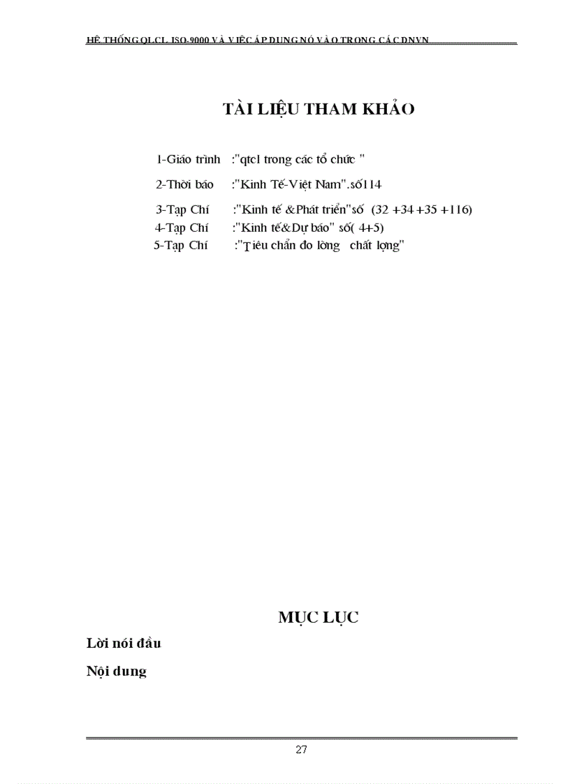 image for page Hệ thống quản lý chất lượng theo tiêu chuẩn ISO 9000 và việc áp dụng nó vào trong các DN Việt Nam