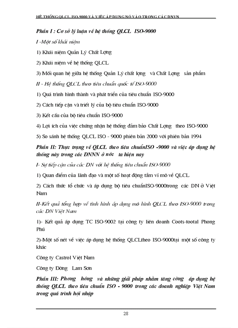 image for page Hệ thống quản lý chất lượng theo tiêu chuẩn ISO 9000 và việc áp dụng nó vào trong các DN Việt Nam