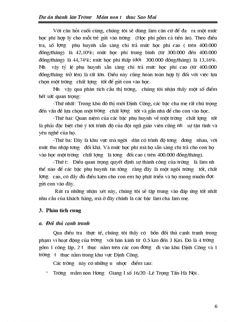 image for page Dự án thành lập Trường Mầm non tư thục Sao Mai