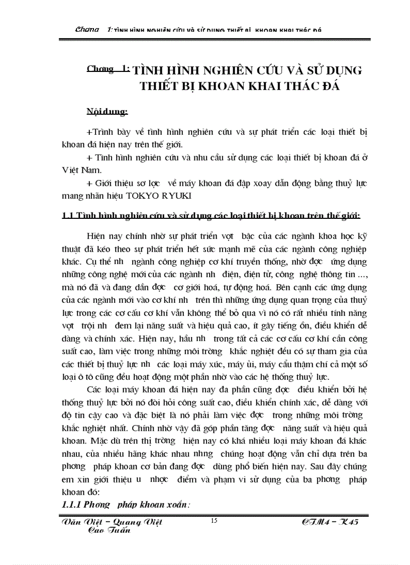 image for page Tình hình nghiên cứu và sử dụng thiết bị khoan khai thác đá 1