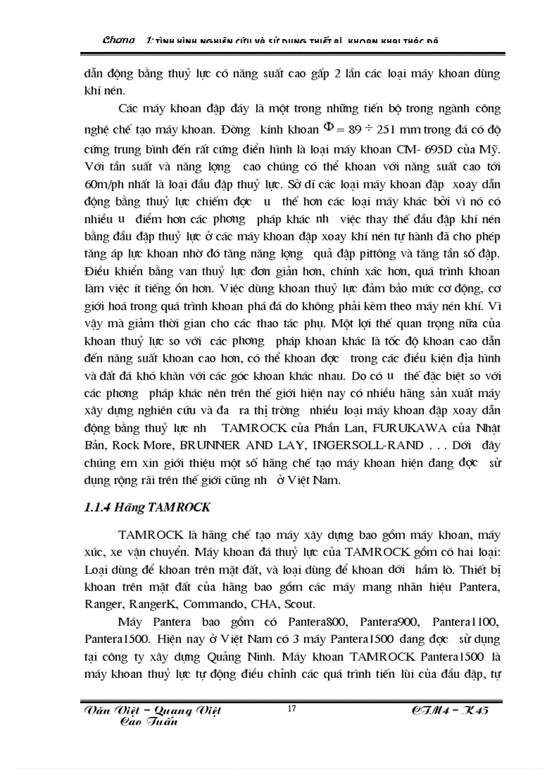 image for page Tình hình nghiên cứu và sử dụng thiết bị khoan khai thác đá 1