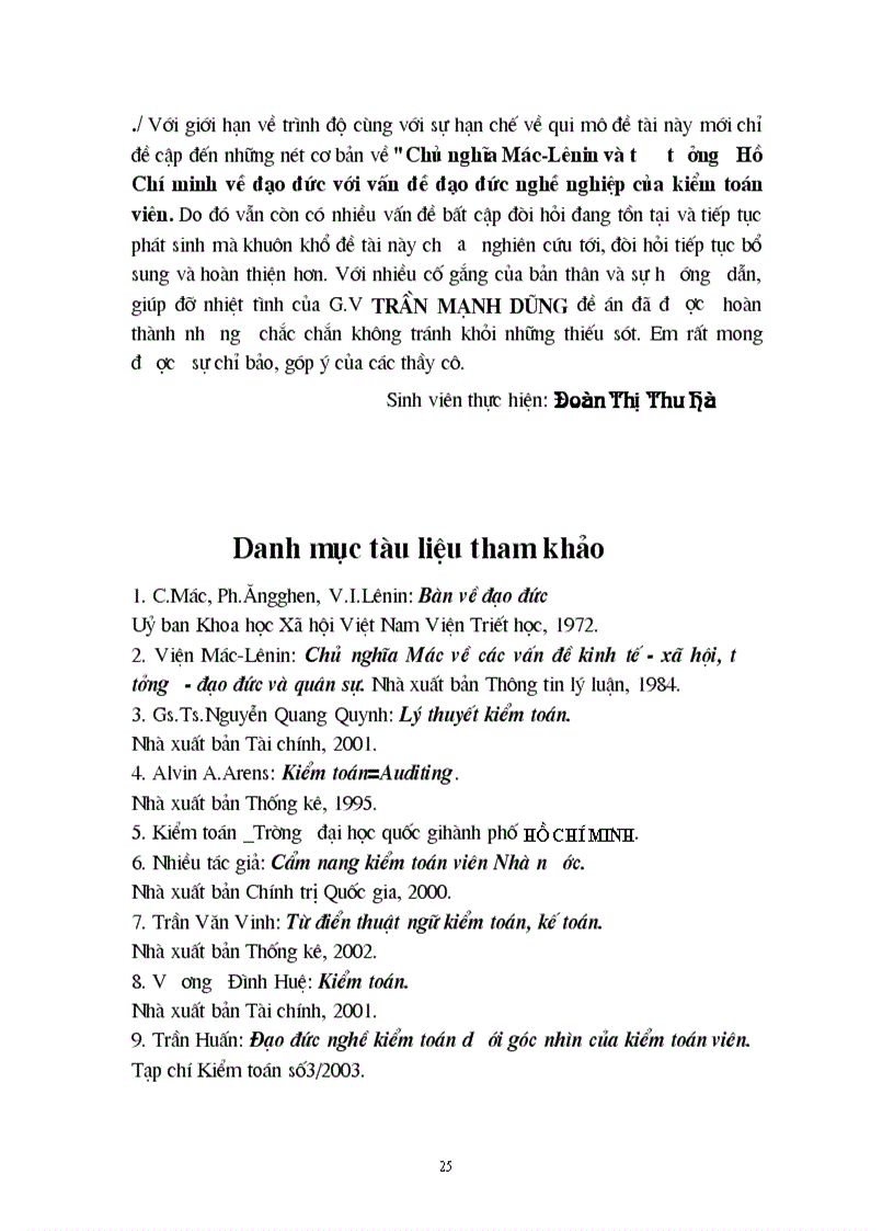 image for page Chủ nghĩa Mác Lênin và tư tưởng Hồ Chí Minh về đạo đức với vấn đề đạo đức nghề nghiệp của kiểm toán viên 1