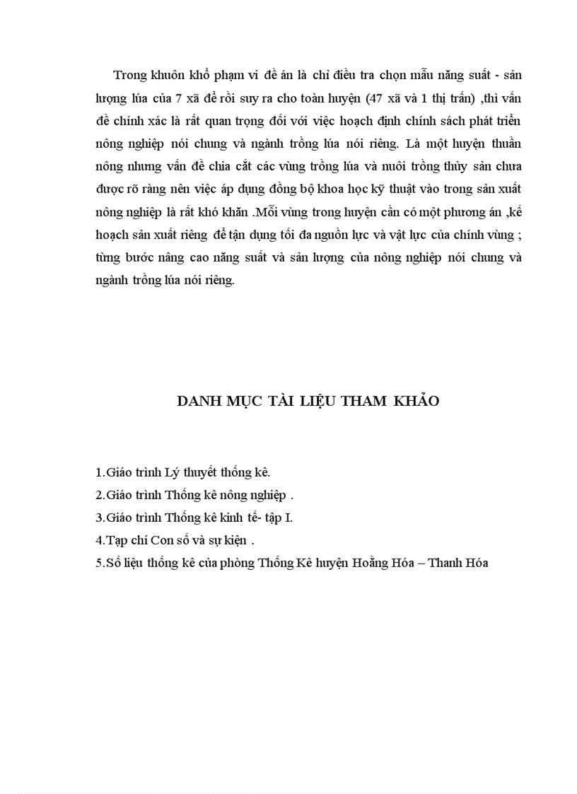 image for page Điều tra chọn mẫu và ứng dụng điều tra năng suất sản lượng lúa huyện Hoằng Hoá Thanh Hoá vụ Chiêm Xuân năm 2003 1