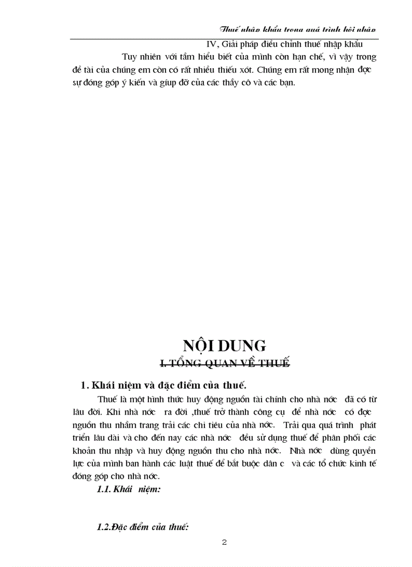 image for page Thuế nhập khẩu trong quá trình hội nhập kinh tế