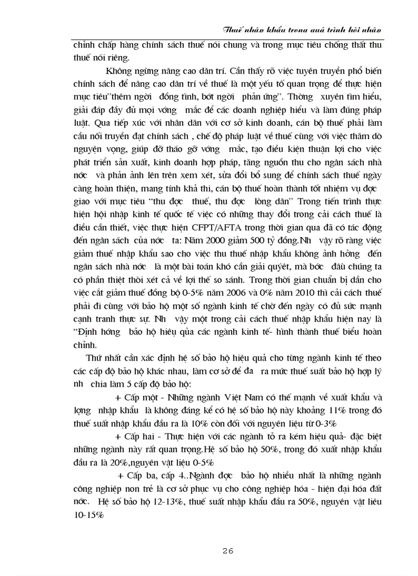 image for page Thuế nhập khẩu trong quá trình hội nhập kinh tế