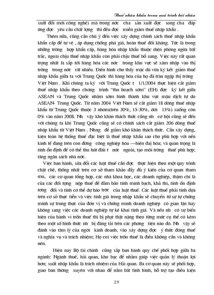 image for page Thuế nhập khẩu trong quá trình hội nhập kinh tế