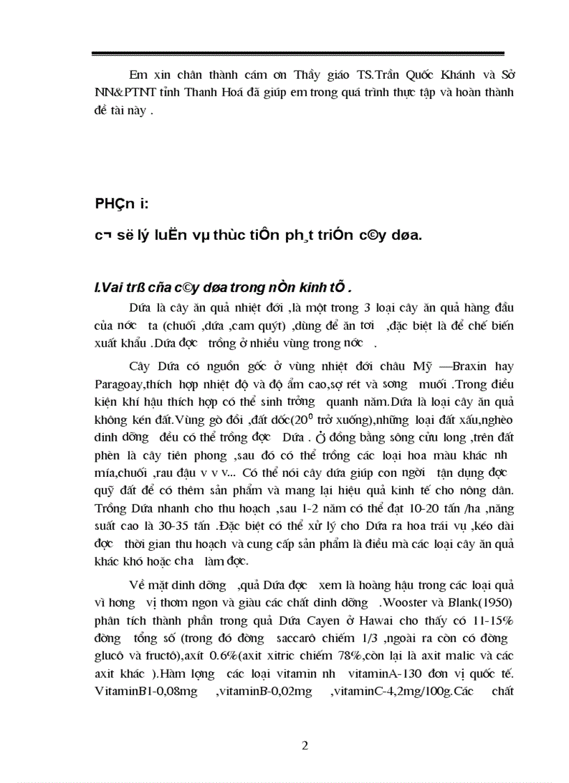 image for page Một số giải phát nhằm phát triển cây dứa ở vùng trung du và miền núi phía tây nam của tỉnh Thanh Hoá