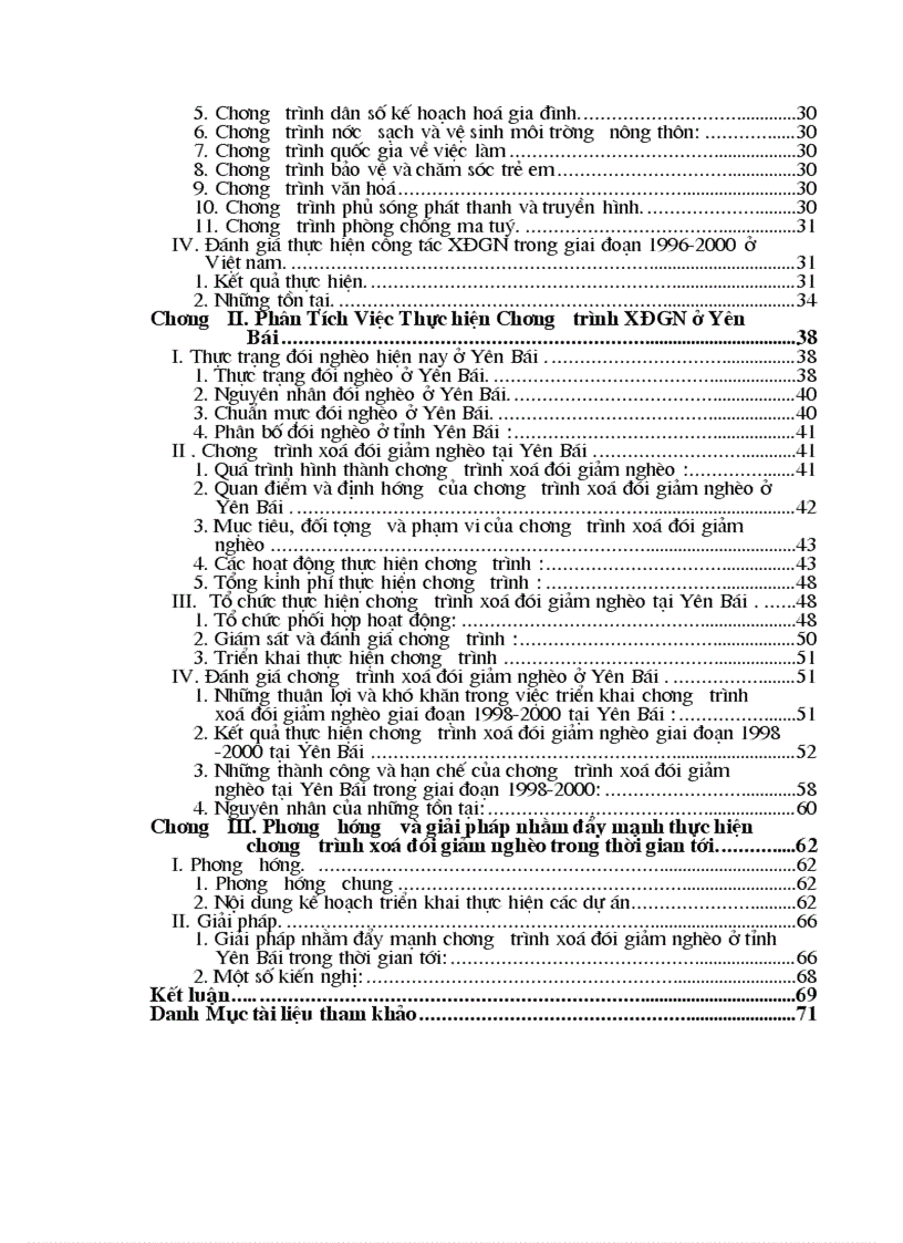 image for page Phân tích việc thực hiện chương trình xoá đói giảm nghèo tại tỉnh Yên Bái phương hướng và giải pháp nhằm đẩy mạnh chương trình xoá đói giảm nghèo trong thời gian tới