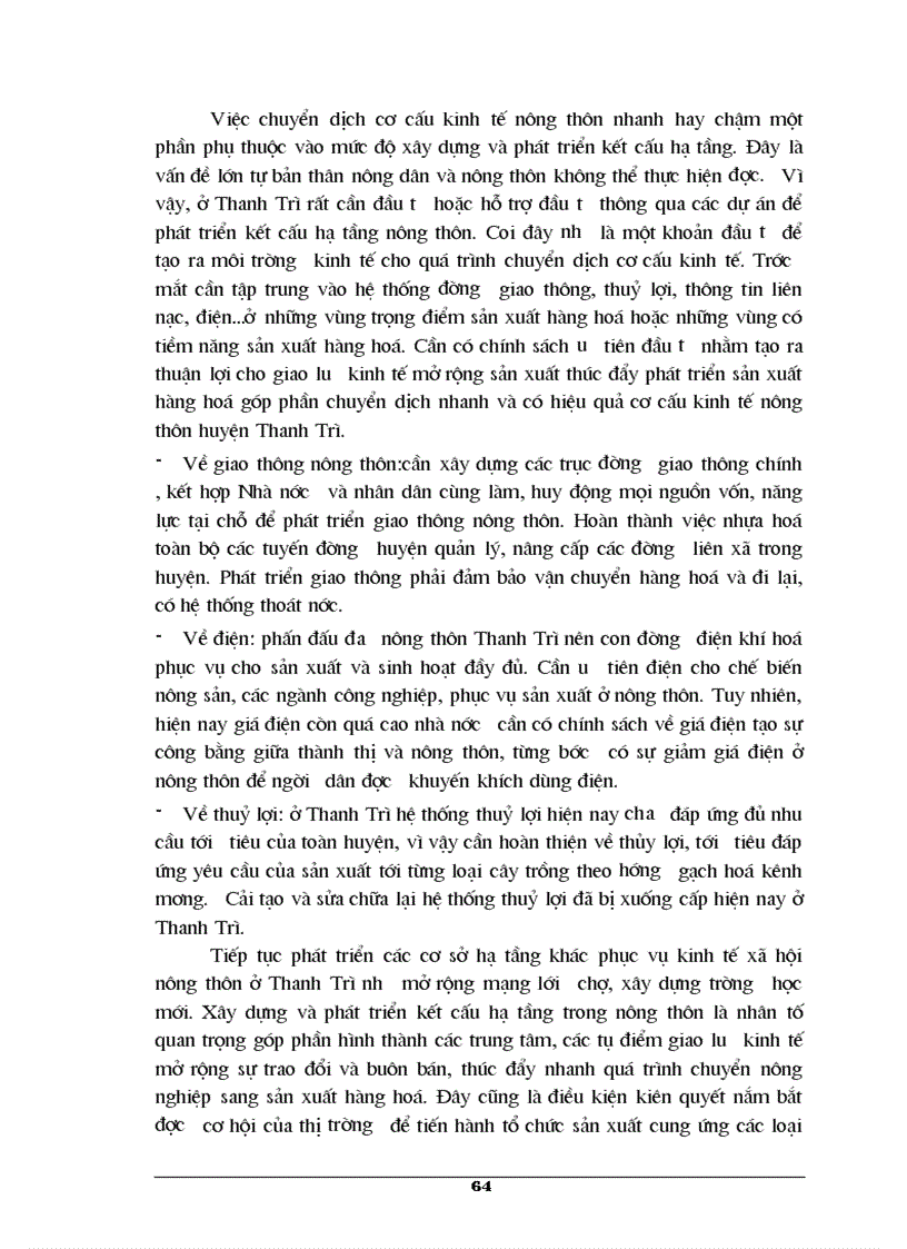 image for page Phương hướng và những biện pháp chủ yếu chuyển dịch cơ cấu kinh tế nông thôn ở huyện Thanh Trì