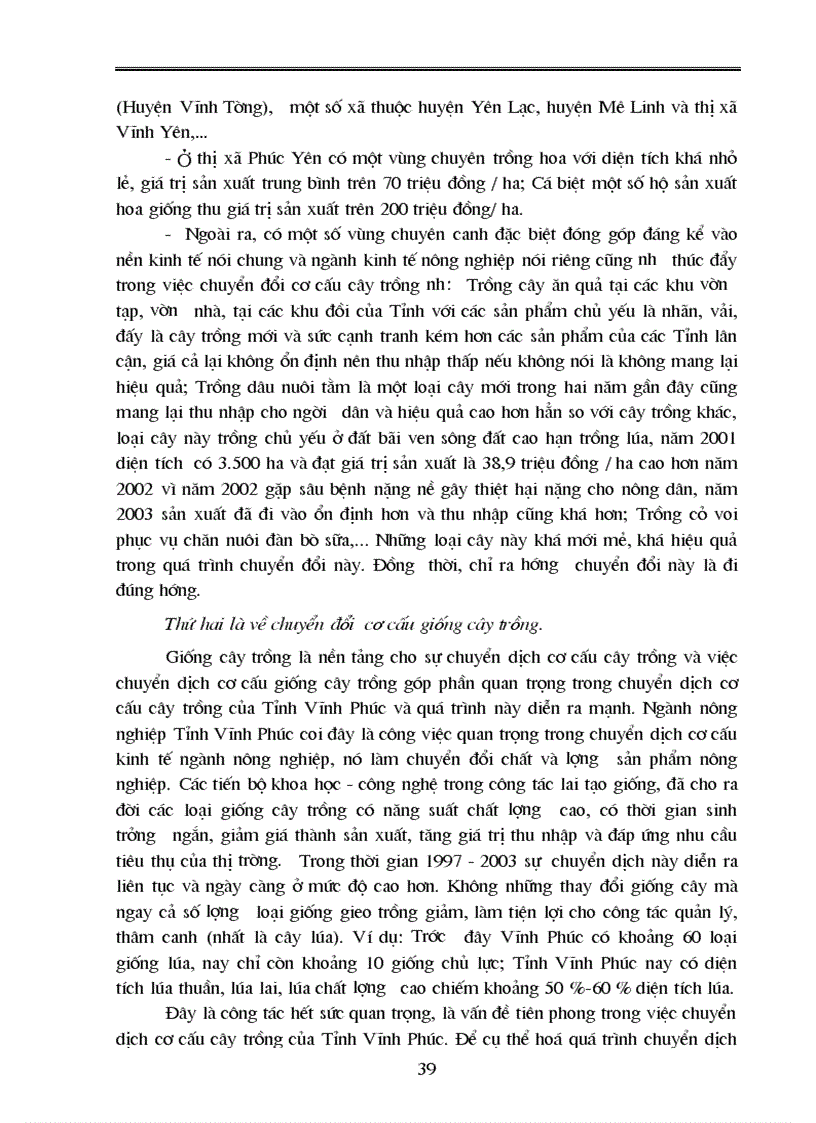 image for page Thực trạng về chuyển dịch cơ cấu kinh tế ngành nông nghiệp tỉnh Vĩnh Phúc và định hướng và Một số giải pháp cơ bản về chuyển dịch cơ cấu kinh tế ngành nông nghiệp tỉnh Vĩnh Phúc đến năm 2010