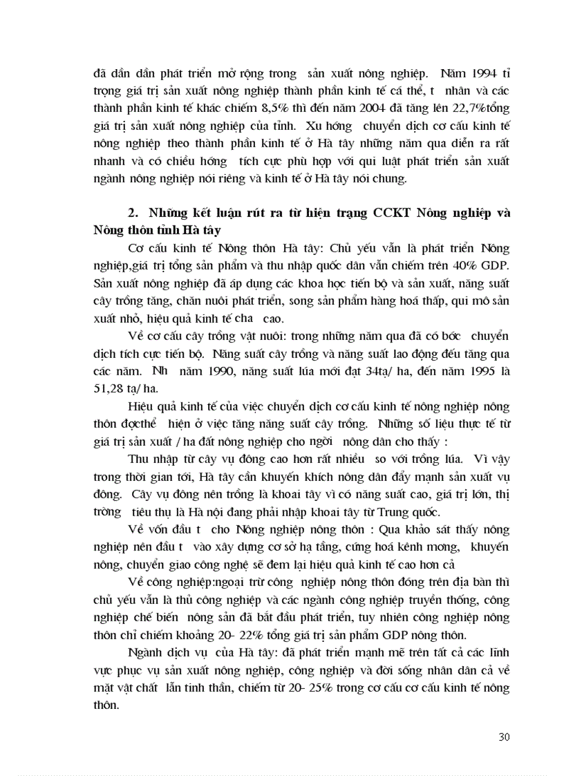 image for page Chuyển dịch cơ cấu kinh tế nông nghiệp Hà tây thực trạng và giải pháp