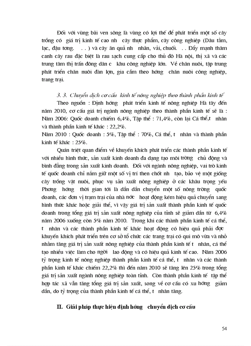 image for page Chuyển dịch cơ cấu kinh tế nông nghiệp Hà tây thực trạng và giải pháp