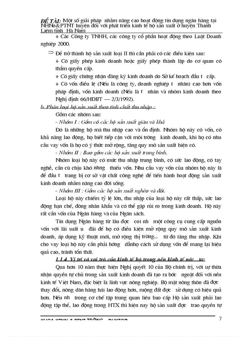 image for page Một số giải pháp nhằm nâng cao hoạt động tín dụng ngân hàng tại NHNo PTNT huyện đối với phát triển kinh tế hộ sản xuất ở huyện Thanh Liêm tỉnh Hà Nam