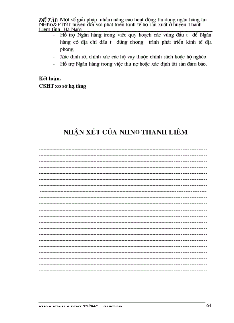 image for page Một số giải pháp nhằm nâng cao hoạt động tín dụng ngân hàng tại NHNo PTNT huyện đối với phát triển kinh tế hộ sản xuất ở huyện Thanh Liêm tỉnh Hà Nam