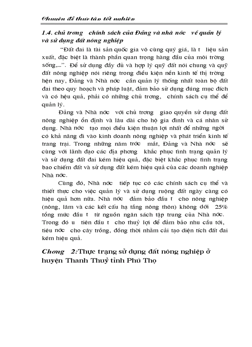 image for page Định hướng và giải pháp sử dụng đất nông nghiệp