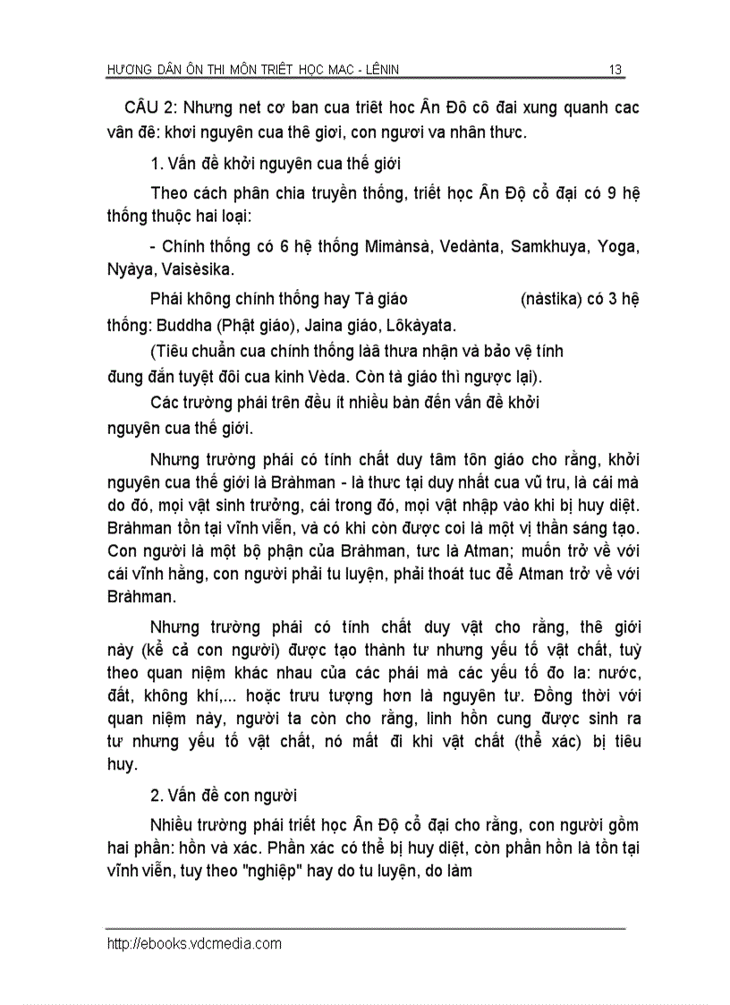 image for page Hương dân ôn thi môn triêt học mac lênin