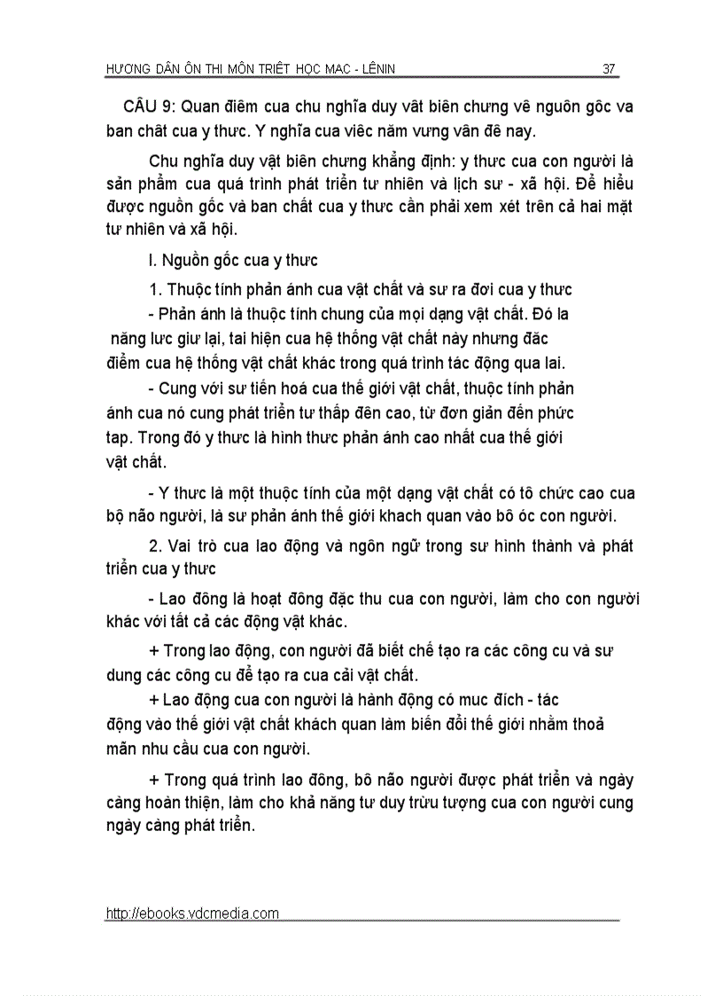 image for page Hương dân ôn thi môn triêt học mac lênin