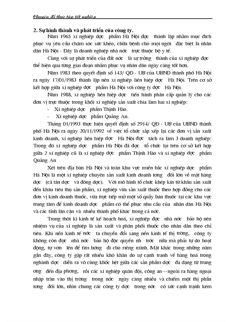 image for page Triển khai áp dụng hệ thống quản lý chất lượng GMP tại công ty Cổ phần dược phẩm Hà Nội