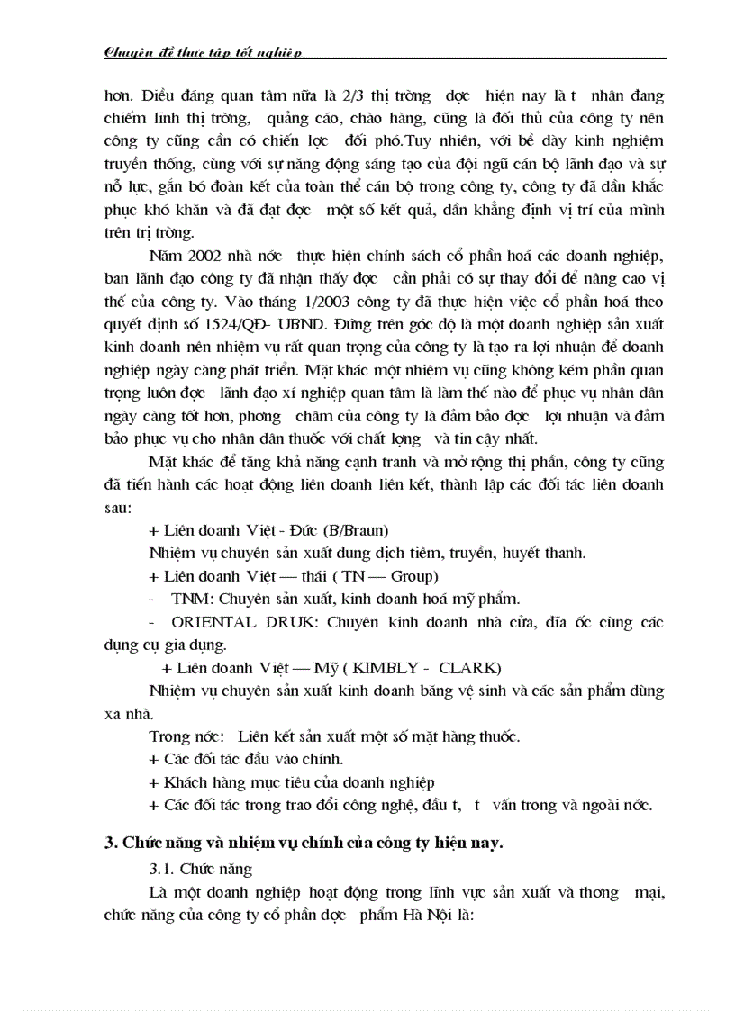 image for page Triển khai áp dụng hệ thống quản lý chất lượng GMP tại công ty Cổ phần dược phẩm Hà Nội