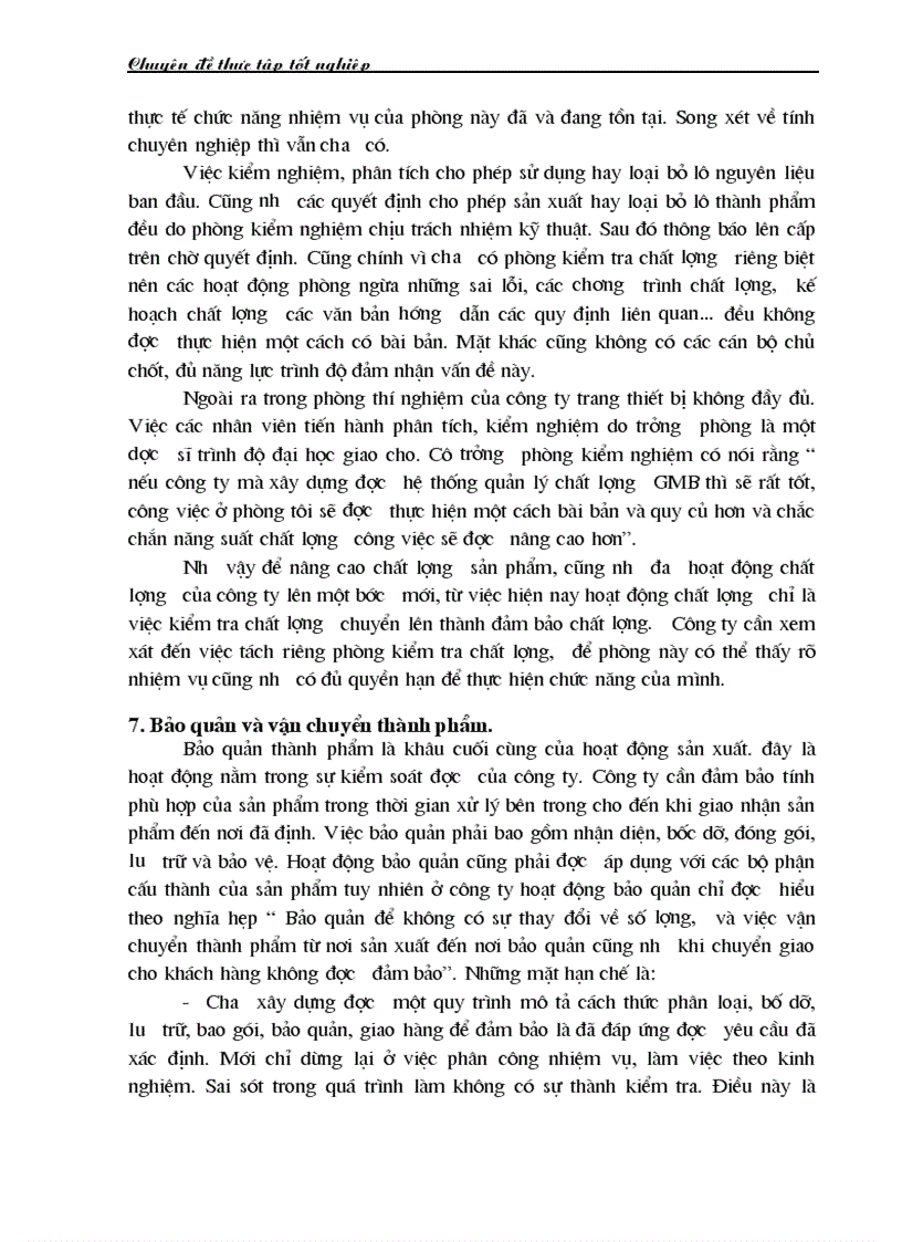 image for page Triển khai áp dụng hệ thống quản lý chất lượng GMP tại công ty Cổ phần dược phẩm Hà Nội