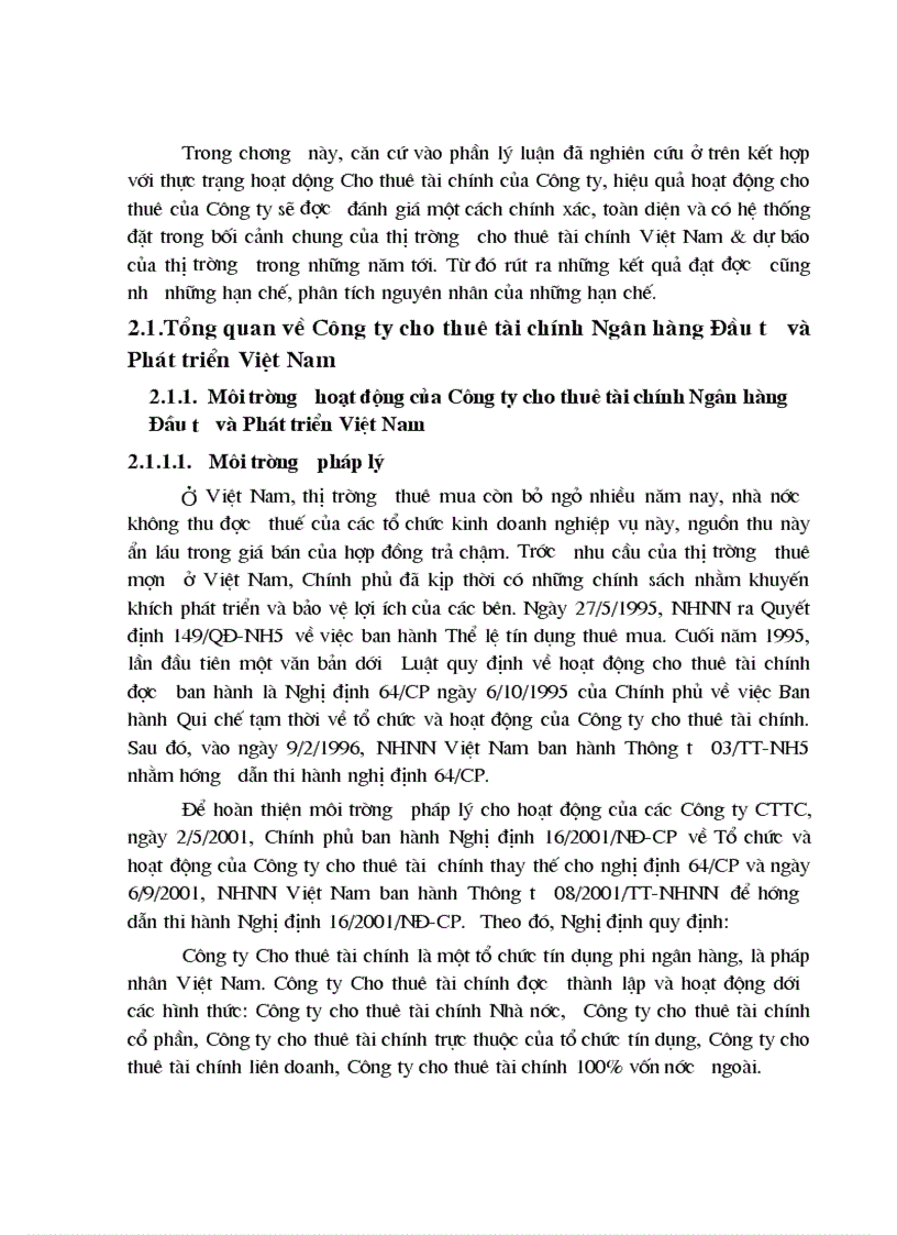 image for page Giải pháp nâng cao hiệu quả hoạt động cho thuê tài chính của Công ty cho thuê tài chính Ngân hàng Đầu tư và Phát triển Việt Nam