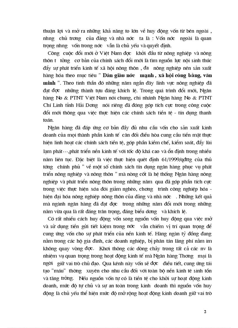 image for page Giải Pháp nâng cao hiệu quả hoạt động huy động huy động vốn và kế toán huy động vốn tại ngân hàng nông nghiệp và phát triển nông thôn huyện chí linh tỉnh hải dương