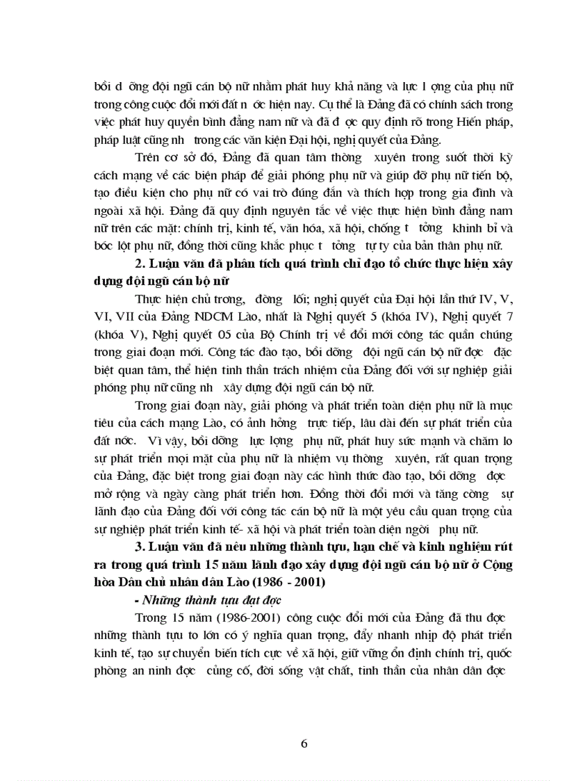image for page Đảng nhân dân cách mạng Lào lãnh đạo xây dựng đội ngũ cán bộ nữ từ năm 1986 đến 200