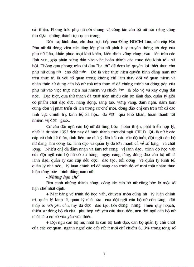 image for page Đảng nhân dân cách mạng Lào lãnh đạo xây dựng đội ngũ cán bộ nữ từ năm 1986 đến 200