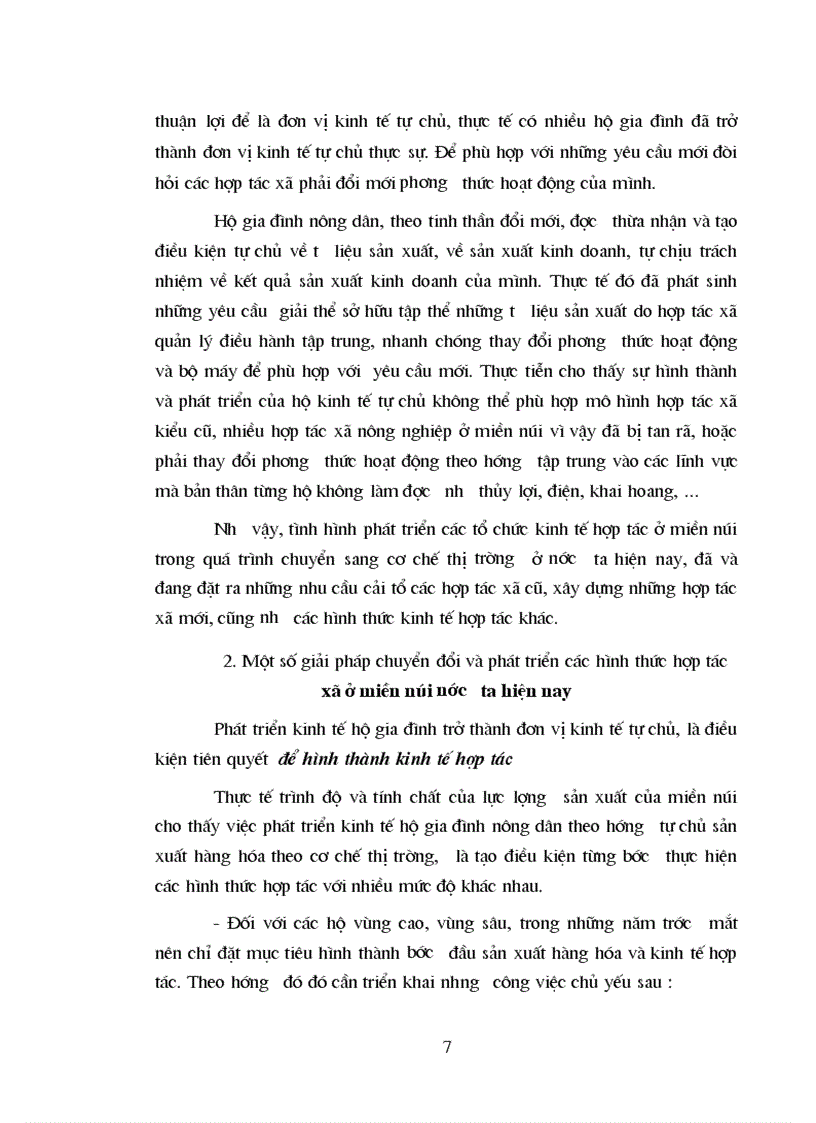 image for page Thực trạng và giải pháp phát triển kinh tế hợp tác xã miền núi ở nước ta hiện nay