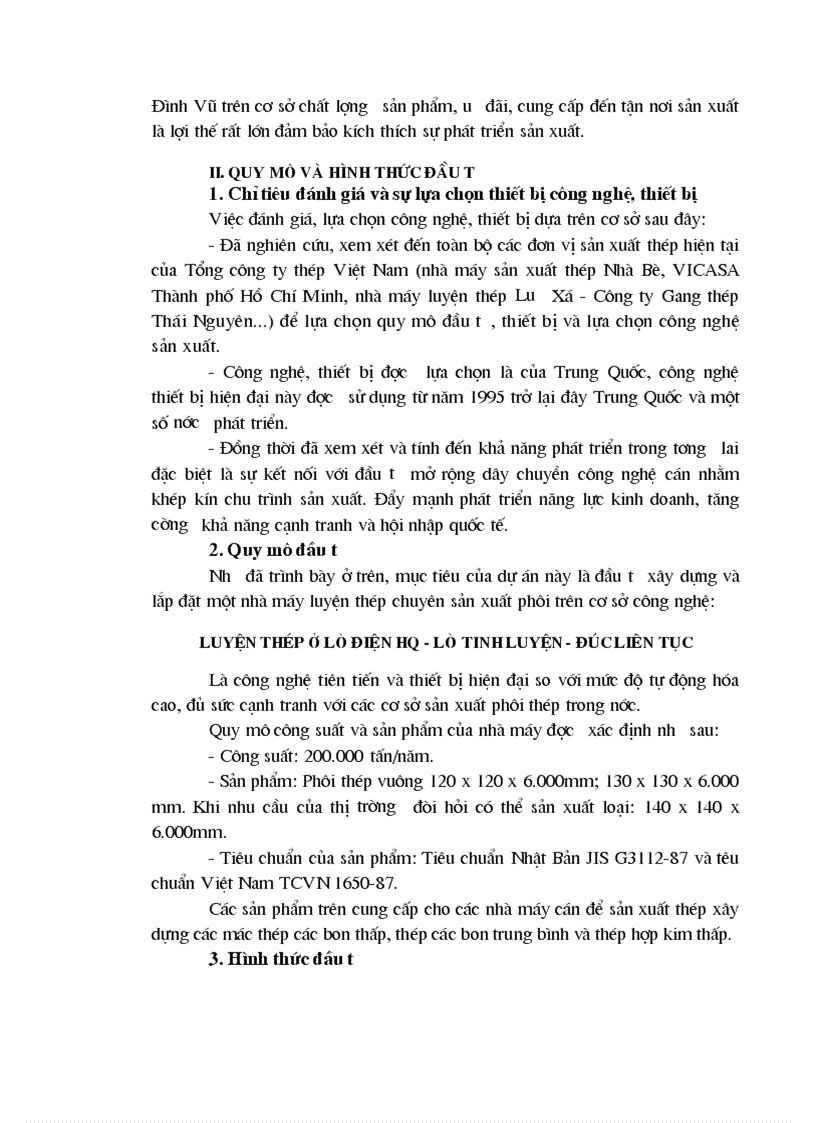 image for page Dự án đầu tư Nhà máy sản xuất phôi thép vuông 200 000 tấn năm công ty cổ phần thép đình vũ thành phố hải phòng