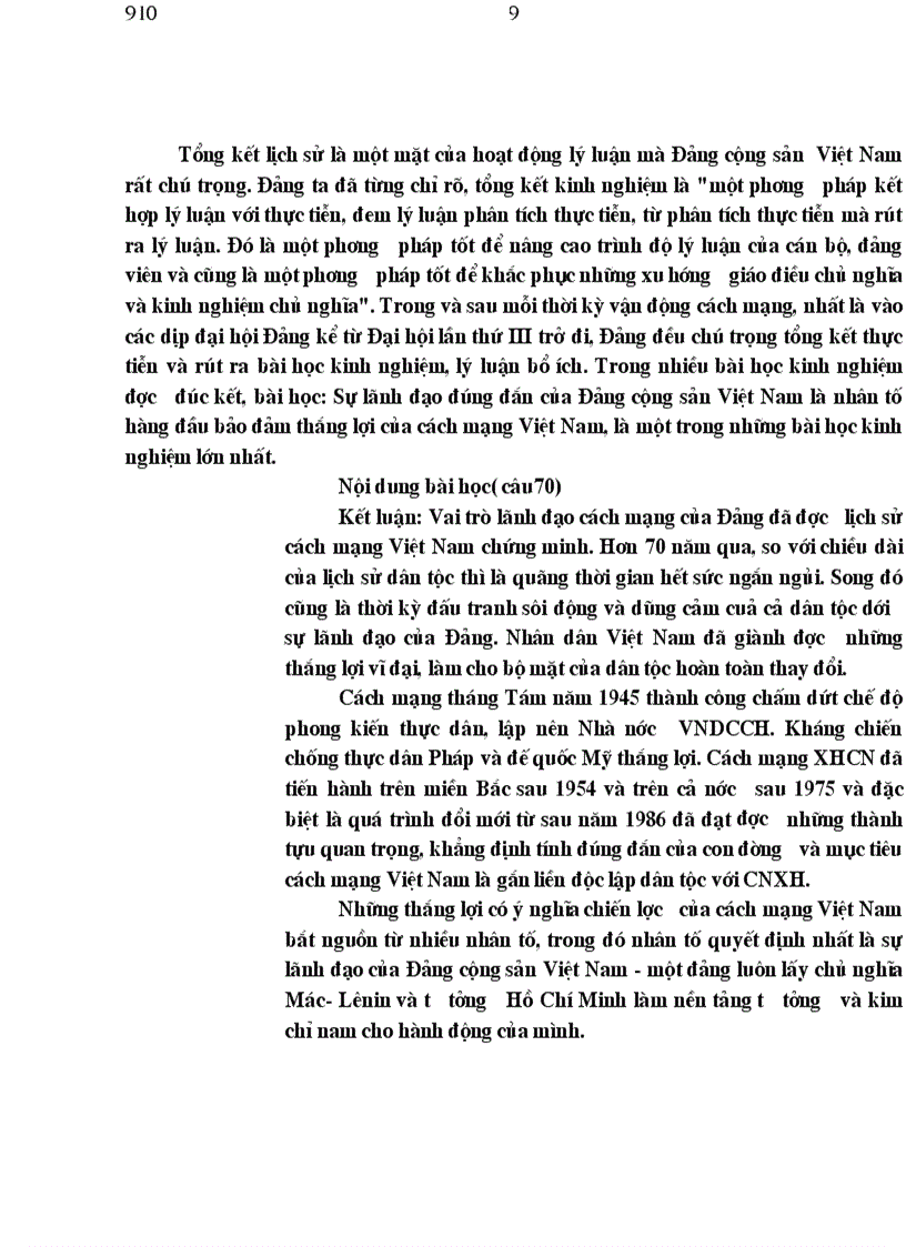 image for page Hệ thống câu hỏi môn Lịch sử Đảng CSVN