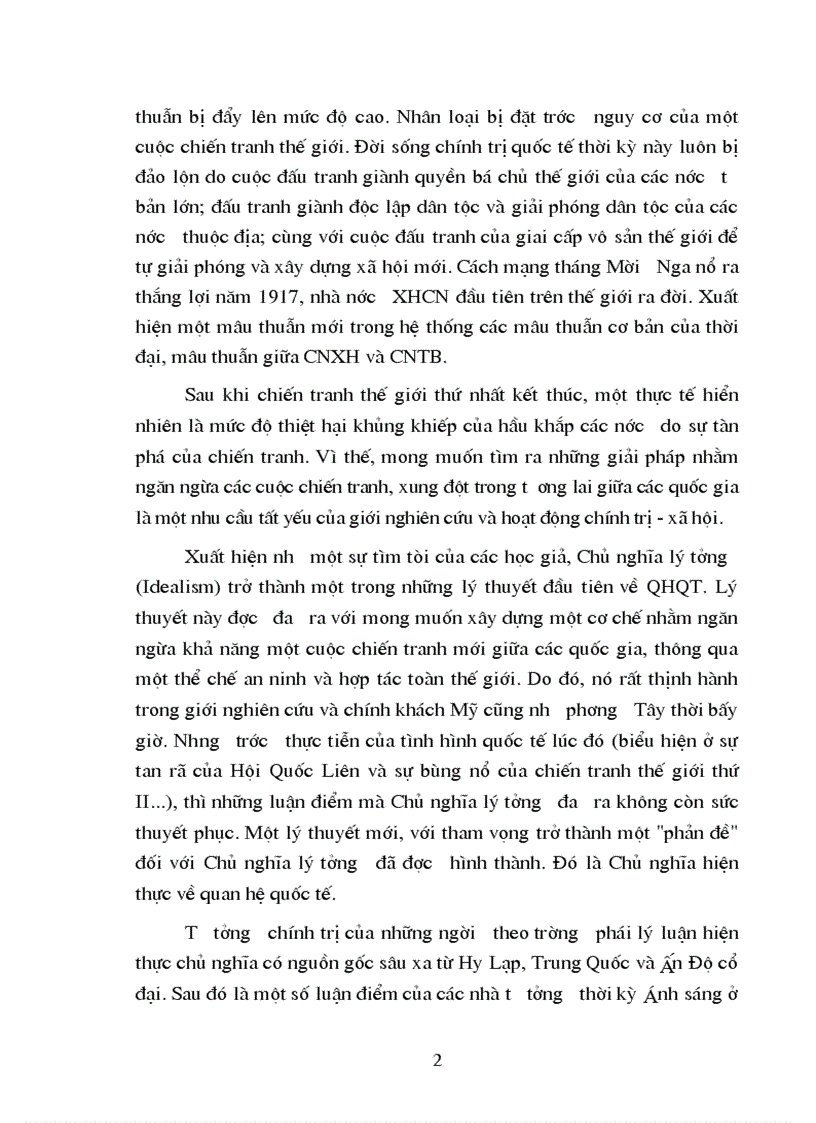 image for page Nội dung cơ bản của chủ nghĩa hiện thực về quan hệ quốc tế và một số nhận xét